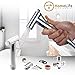 Handheld Bidet & Diaper Sprayer- Muslim Shower Shattaf with leakproof valve- Toilet Accessories for cloth diapers, feminine hygiene, self cleaning- Solid brass head, stainless steel hose- Easy install