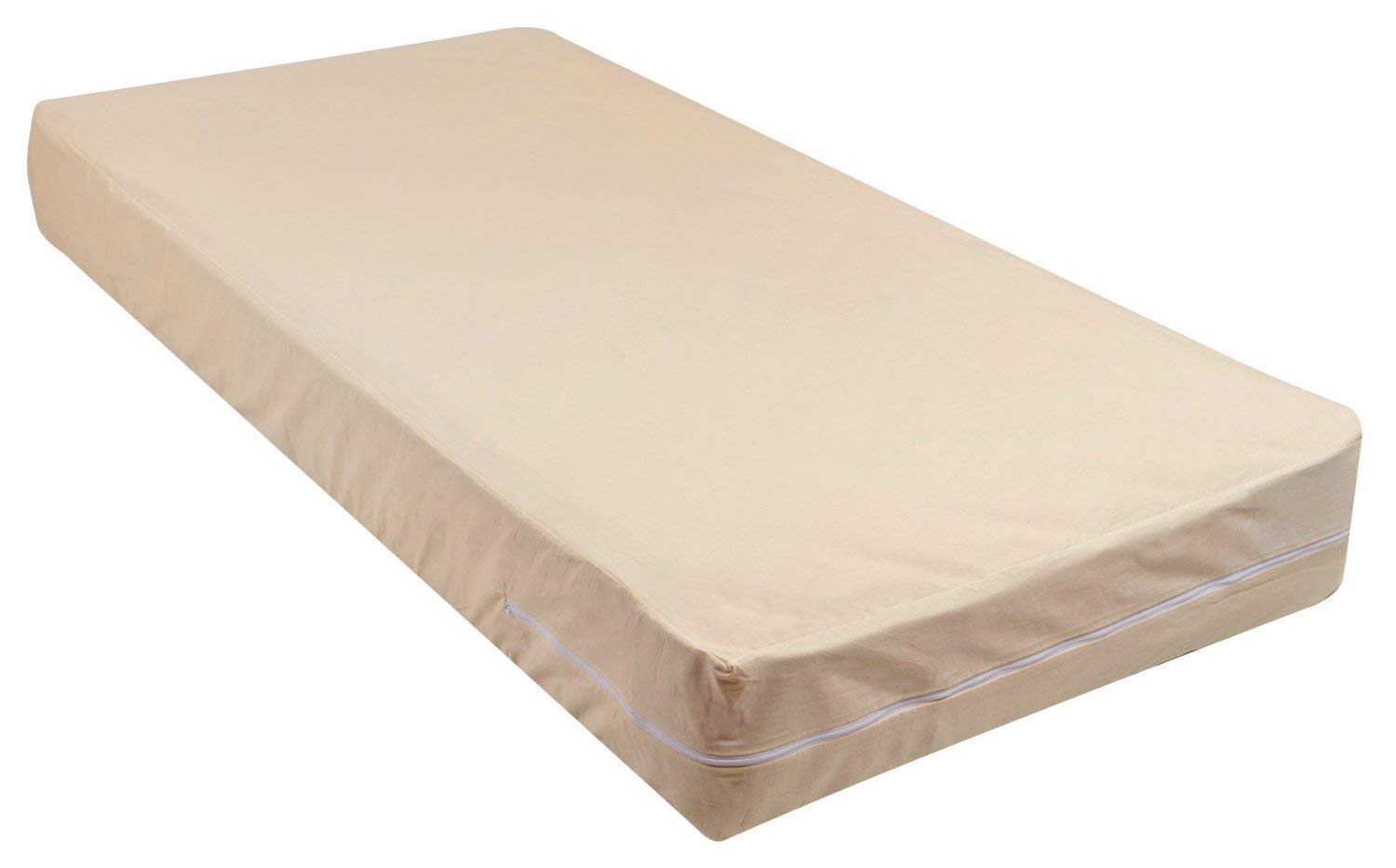 Gilbins 9% Cotton Fleetwood Mattress Cover, Zips Around The Mattress, Cot  Size (White) Gilbins 9% Cotton Fleetwood Mattress Cover, Zips Around The Mattress, Cot  Size (White)