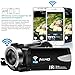 Camcorder Video Camera with Microphone Weton WiFi Vlogging Camera for YouTube Digital Camera Recorder Full HD 1080P 24.0MP 30FPS IR Night Vision Camera 16X Digital Zoom with 2 Batteries and HDMI Cable