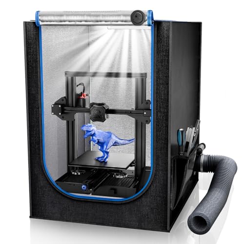 YOOPAI 3D Druckerhaube für ANYCUBIC Kobra 3/2 Neo/2 Pro, Creality Ender 3/Ender 3 Pro/Ender 3 V2/Ender 3 S1/Neo, TSchlitz für Licht, Thermo Hygrometer