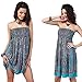 DaySeventh 1pc Women Summer Dress Wrapped Chest Waist Dress Bohemian Casual (M, Sky Blue)