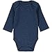 Wan-A-Beez 4 Pack Baby Girls' and Boys' Long Sleeve Bodysuits (18 Months, Solid Heather)