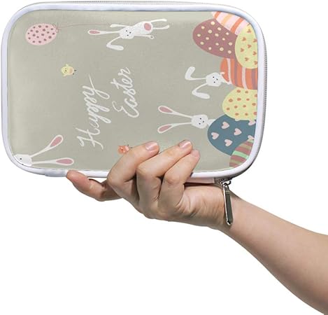 Amazon Zhimi 化粧ポーチ メイクポーチ レディース コンパクト 柔らかい おしゃれ コスメケース 化粧品収納バッグ 可愛い兎 ハート 卵の柄 機能的 防水 軽量 小物入れ 出張 海外旅行グッズ パスポートケースとしても適用 Zhimi 化粧ポーチ 通販