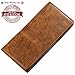 Itslife Men's RFID BLOCKING Vintage Look Genuine Leather Long Bifold Wallet Rfid Checkbook Wallets