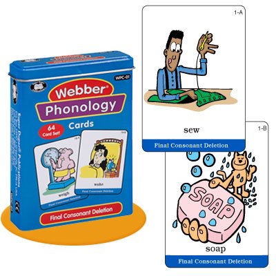 Super Duper Publications Webber Illustrated Phonology Final Consonant Deletion Minimal Pair Card Deck Educational Learning Resource for Children