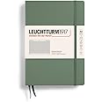 LEUCHTTURM1917 - Notebook Hardcover Medium A5-251 Numbered Pages for Writing and Journaling (Olive, Squared)