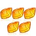 cciyu Cab Marker Light 5x AmberTop Roof Running Lamp Lens Cab Roof Light Replacement Cab Marker Assembly Replacement fit for 1999-2016 For Ford For F- 250 350 450