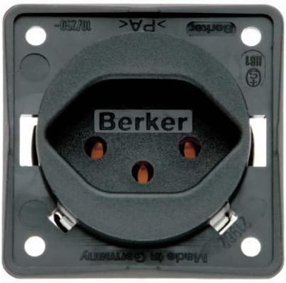 Hager Integro – Toma Current Switzerland tipo-13 Anthracite Matt