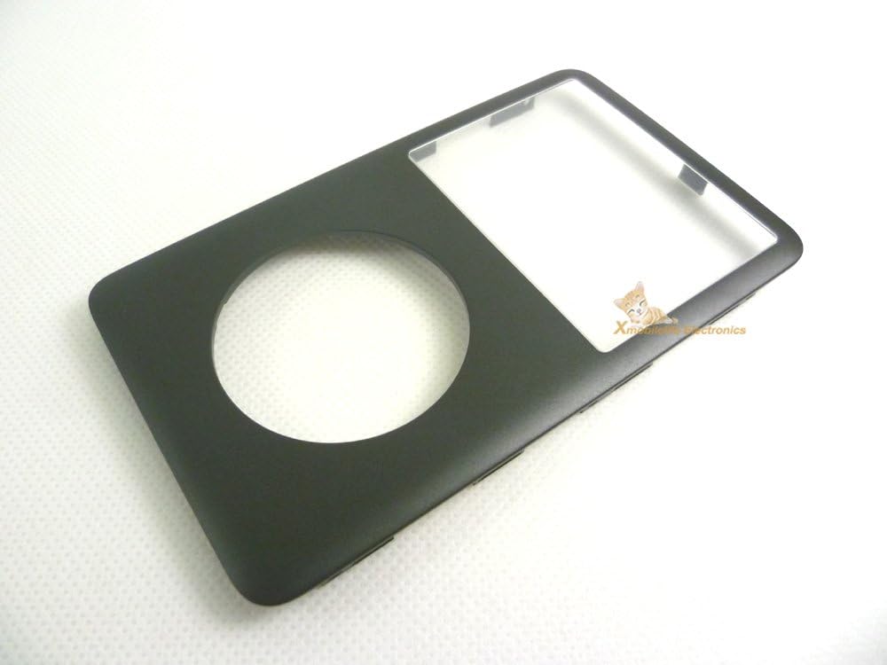 Black Color Front Faceplate Fascia Housing Case Cover with Screen Lens Repair Replacement for iPod 6th Gen Classic 80gb 120gb Thick and Thin Version 160gb