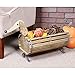 SIGNALS Wooden Dachshund Flower Planter - Indoor/Outdoor Dog Barrel Container Holds Plants, Decor and Household Goods