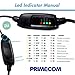 PRIMECOM Level 2 Electric Vehicle (EV) Charger (220V / 240Volt, 16Amp) Portable EVSE Smart Electric Car Charger, 30', 40', and 50 Feet Lengths (30 Feet, 14-30P)