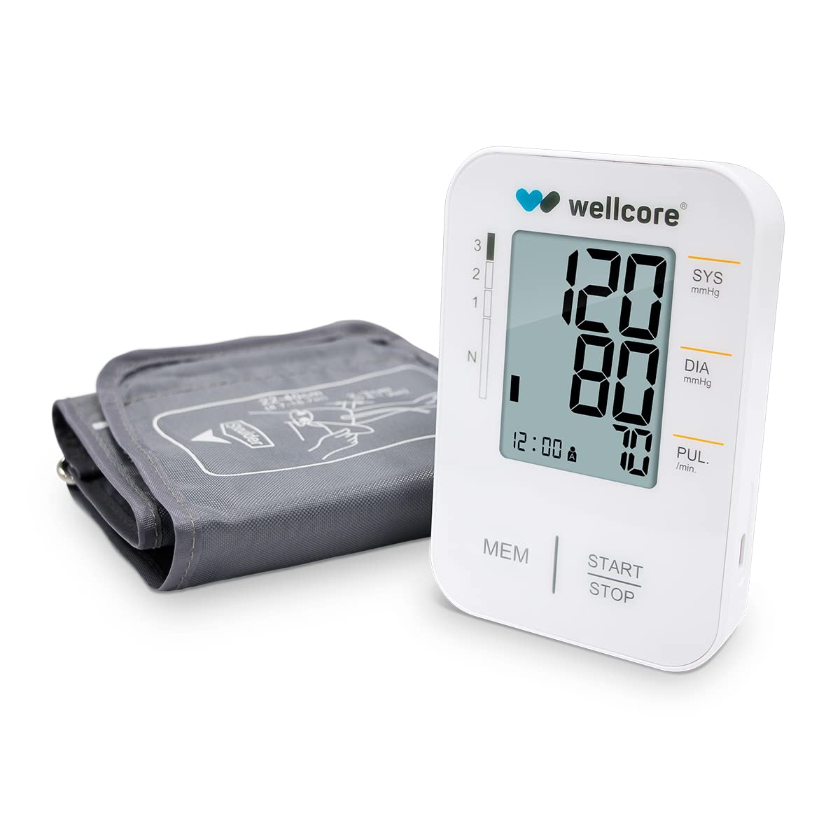 Wellcore digital upper arm blood pressure monitor