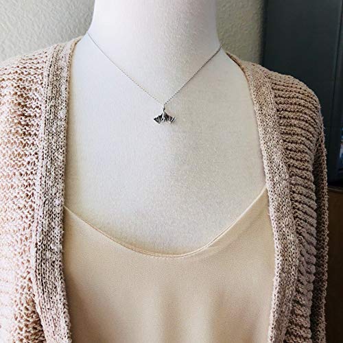 Sterling Silver Petite Hanging Bat Charm Pendant Necklace, 18"