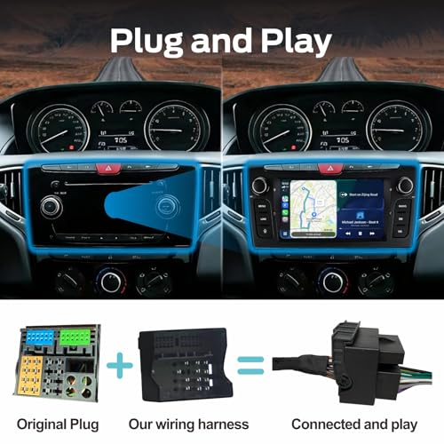 Linux Car Radio for Lancia Ypsilon 2011-2020 with CarPlay Wireless and Android Auto, 2 Seconds Start, Physical Control via Knob, OEM Level Audio, Plug & Play Installation