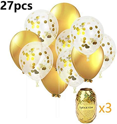 VSTON Gold Confetti Balloons Decorate for Your Wedding Party Anniversary Party Graduation Ceremony Bridal Showers