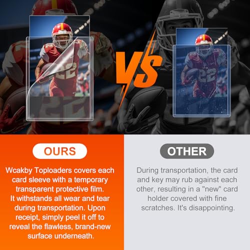 Top loaders 200 Piece, 3" x 4"Clear Rigid Card Cases for Collectibles, （100 Hard Toploaders + 100 Clear Sleeves） for Trading Card Games (MTG), Sports Cards