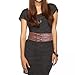 b.m.c BMC Womens Double Buckle Style Thick Wide Elastic Brown Cut Out Faux Leather High Waist Fashion Belt