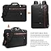CoolBELL Convertible Backpack Shoulder bag Messenger Bag Laptop Case Business Briefcase Leisure Handbag Multi-functional Travel Rucksack Fits 17.3 Inch Laptop For Men/Women (Black)