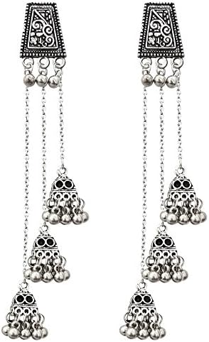 Mehrunnisa Jaipur Long Triple Jhumki Earrings (JWL2374)