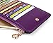 YALUXE Leather Wallet for Women Women's RFID Blocking Genuine Leather Multi Card Organizer Wallet with Zipper Pocket RFID Blocking Purple