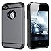 iPhone 4S Case, CHTech iPhone 4 Case Dual Layer Hybrid Slim Armor Case with Solid PC and Shockproof TPU for iPhone 4 / 4S (Gray)