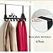 DIRUISHEN Over Door Hook Rack,Vintage Metal Deer Wall Hooks,Decorative Organizer Hooks for Clothes, Coat, Hat, Belt, Towels,Stylish Over Door Hanger for Home or Office Use (8 Hook,Black)
