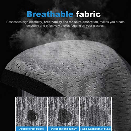 Neck Gaiter Face Mask Motorcycle Face Covering Cool Bandanas Breathable Lightweight, Ideal for Fishing Hiking Running Cycling Gray