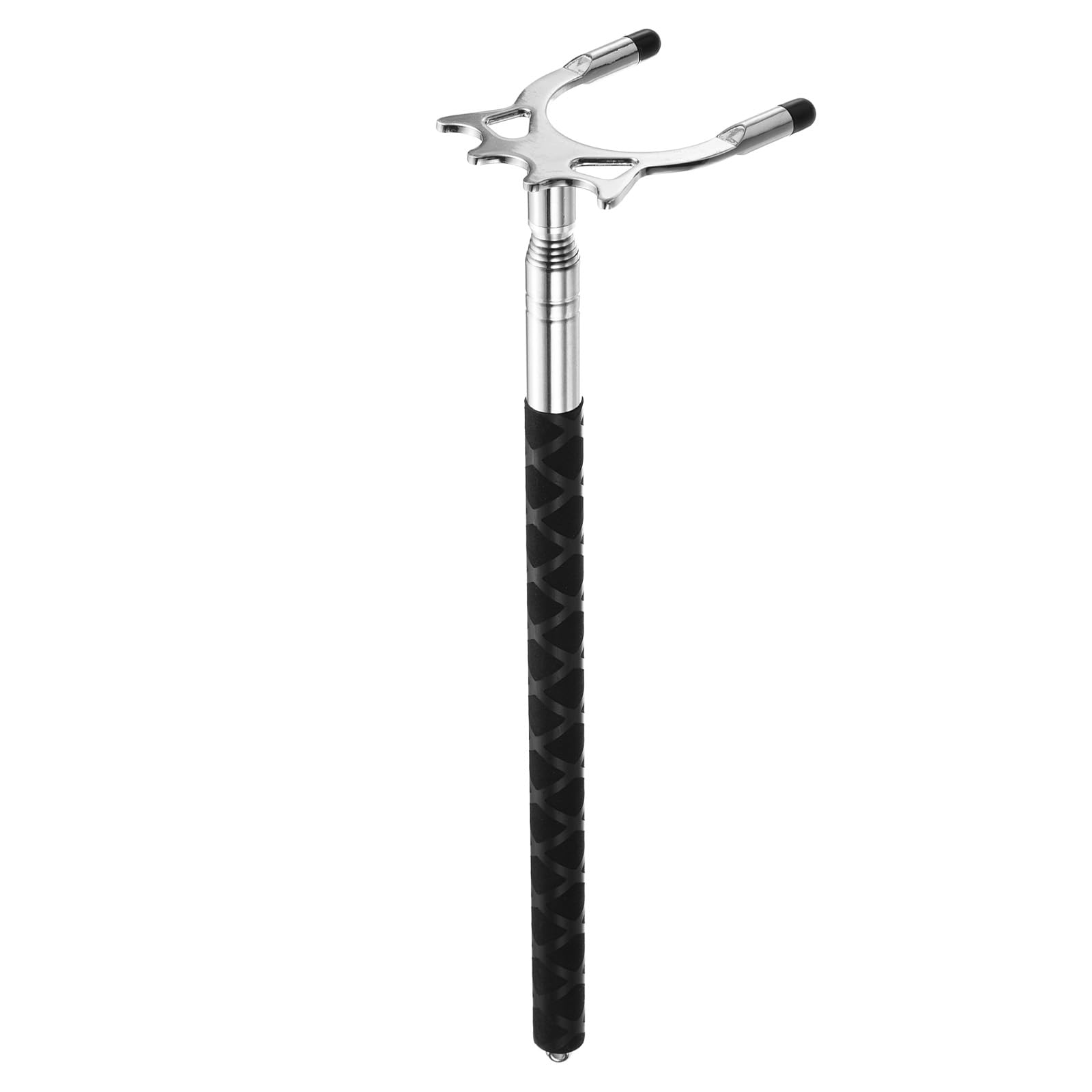 M METERXITY Retractable Billiards Cue Stick Bridge with Removable High Bridge Head - Silicone Handle Billiards Table Accessory, Apply to Party/Club/Home Silver