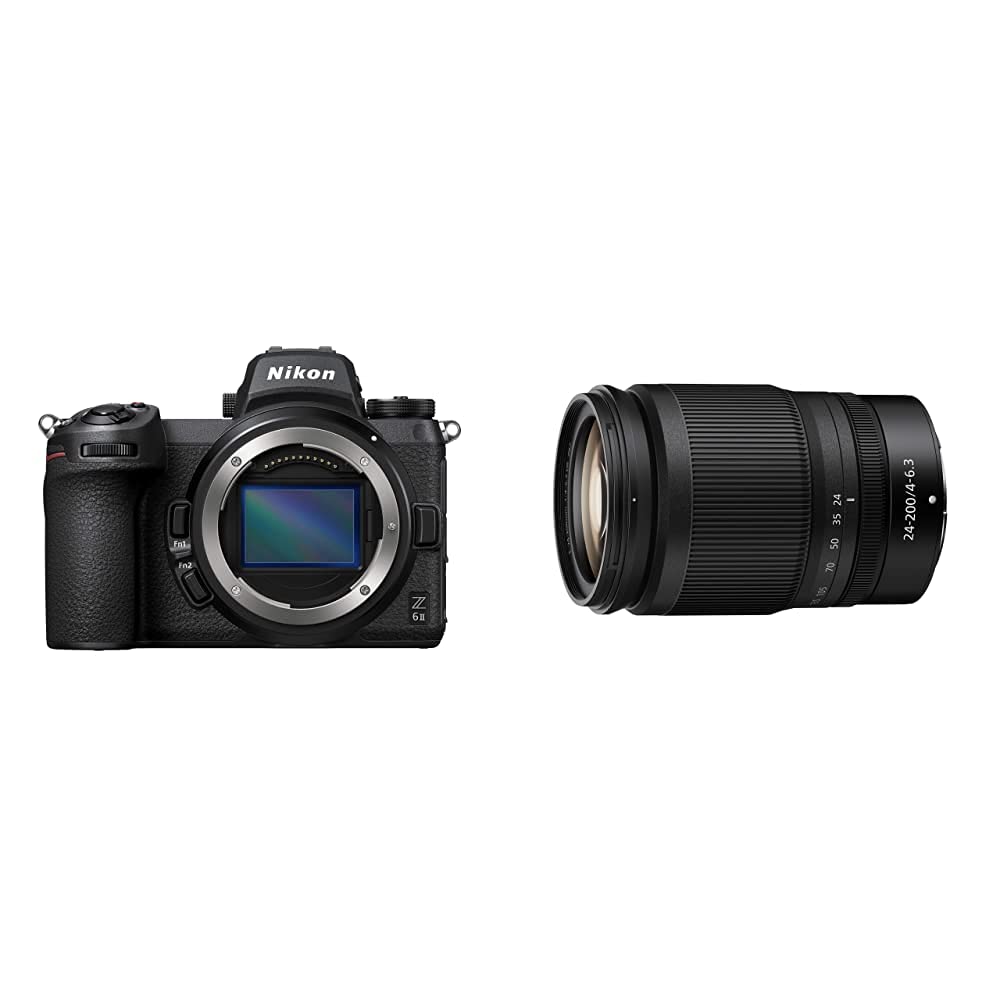Nikon Z 6II FX-Format Mirrorless Camera Body Black with NIKON NIKKOR Z 24-200mm f/4-6.3 Compact Telephoto Zoom Lens for Nikon Z Mirrorless Cameras