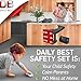 DB DAILY BEST - Cabinet Locks for Babies - Child Safety Latches 10 Pack - Invisible Adhesive Baby Proofing Drawer Locks - Works with Most Cabinets and Drawers - No Drilling Installation - (Black)
