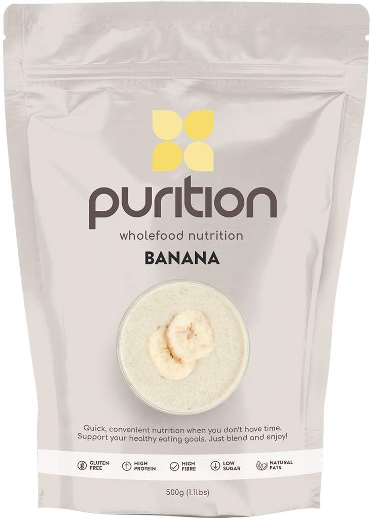 Purition Banana - High Protein Wholefood Shake, 500 g (Pack of 1)