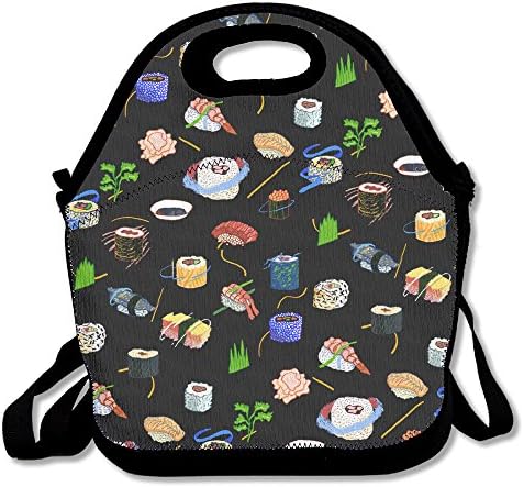 YWG Sushi Japanese Food Ziplock Lunch Tote Bag Portable Handbag Lunch Box Waterproof Insulated Food Container For Boys&Girls School Picnic Office Travel Outdoor