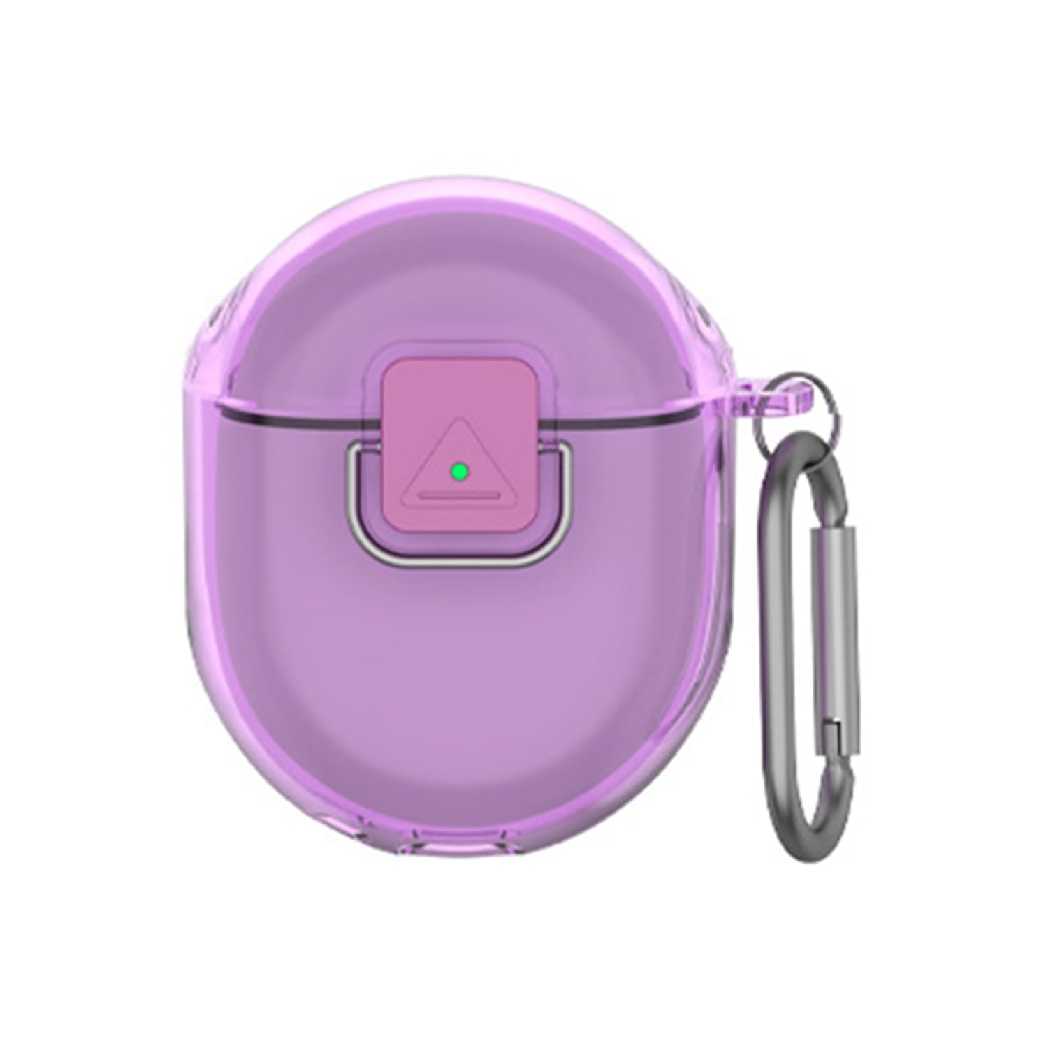 Photo 1 of [Upgrade Lock] Case for Google Pixel Buds Pro 2, VAEKNVG Shock-Absorbing Protective Armor Cover for Pixel Buds Pro 2 Accessories, TPU Hard Shell with Carabiner (Clear Purple)