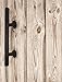 Barn Door Handle Pull Set: 12’’Black Stainless SteelPull and Flush Hardware, for Interior and Exterior Doors, Rust Resistant, Large Handle for A Strong Grip, Easy to Install
