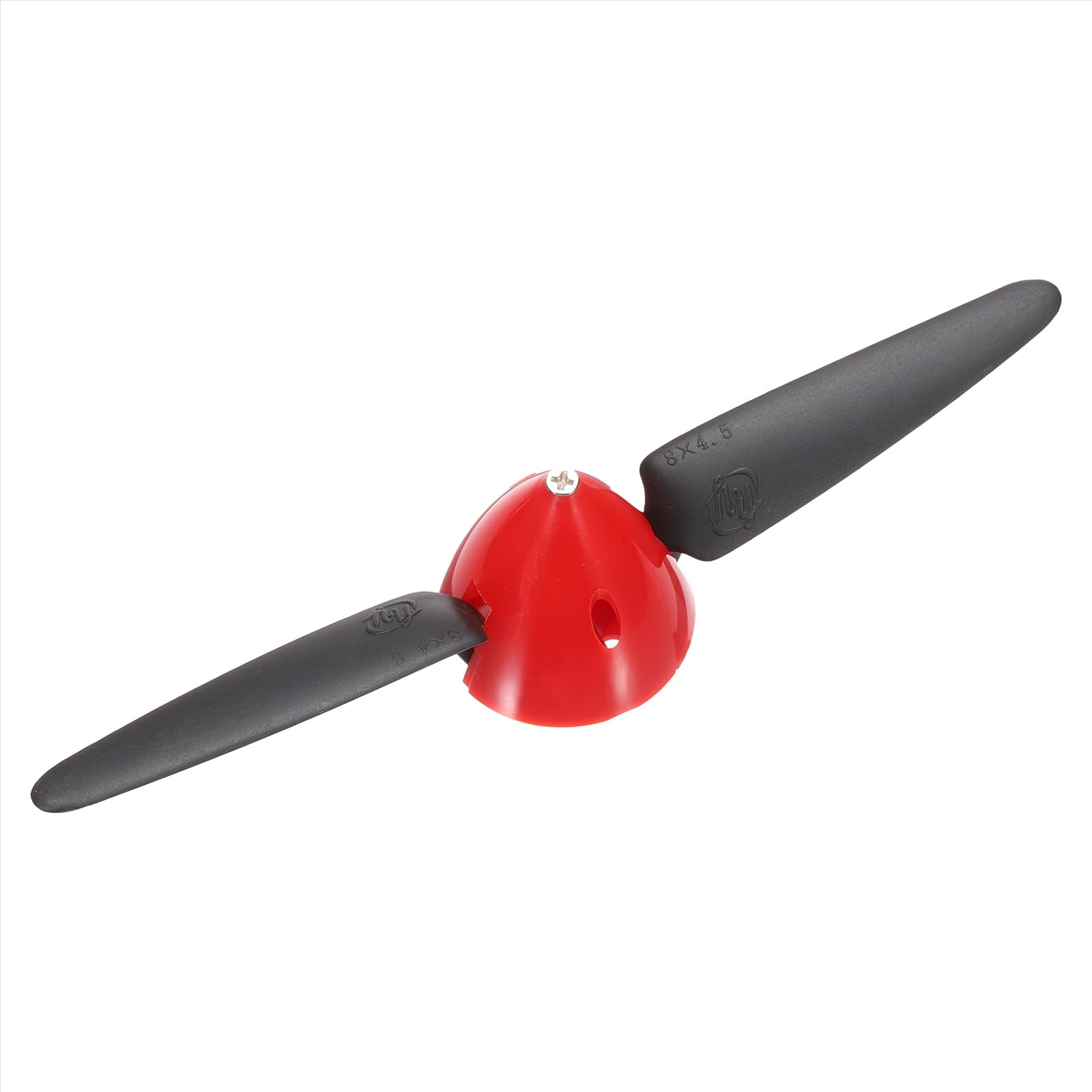 sourcing map 8x4.5 Inch RC Plane Propeller, RC Folding Propellers Spinner Size D44xH44mm 3.17mm Motor Shaft Dia 2-Vane with Nylon Plastic Spinner for Airplane Helicopter(Black)