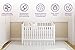 Organic Crib Mattress Cover - All-Natural, Hypoallergenic, Bamboo Fitted Baby Crib Protector - Waterproof, Soft, Breathable