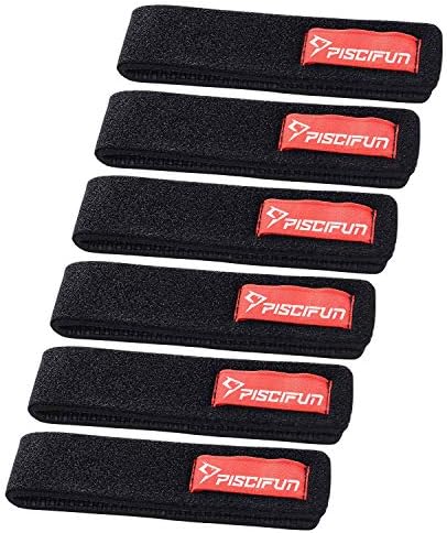 Piscifun 釣り竿ベルト タイロッドストラップ 伸縮性 トラウト 釣り竿 カーボン 伸縮式 ベイト キャスティング スピニング ロッド