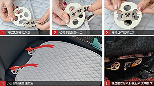 EDEALYN New Universal Antiskid Car Seat Cushion Seat Cover Pad Mat for Auto Accessories Office Chair Cushion Four Seasons General,1 PCS (Pink)