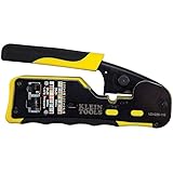 Klein Tools VDV226-110 Ratcheting Modular Cable Crimper / Wire Stripper / Wire Cutter, for RJ11/RJ12 Standard and RJ45 Pass-T