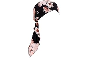 Fxhixiy Pre-Tied Bandana Turban Hat Chemo Cancer Headscarf Headwraps Headwear for Women Hair Cover Hat