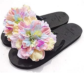flip flops with big flowers on top