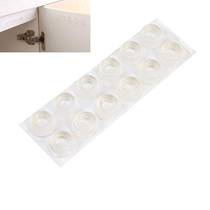 NexStar 20PCS Rubber Door Stopper Bumpers Clear Adhesive Bumper Pads Transparent Door Stoppers for Speakers, Electronics, Furniture