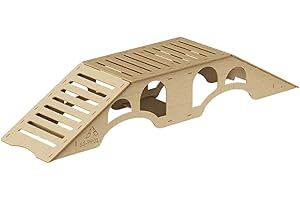 YSKMLOLP RC Wooden Bridge, Crawler Car Simulated Obstacle Steep Roadblock Xyloid Bridge,for RC Crawer Car 1/18 1/24 TRX4M SCX24 FCX24(A)