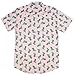 Nickelodeon Mens' Rugrats Reptar Dinosaur Character Button-Down Shirt (Large) Pink