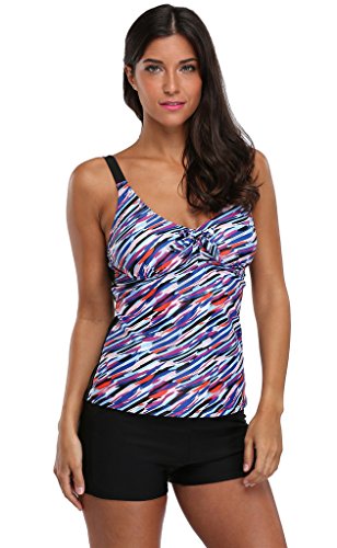 Attraco bright bathing suit womens flattering tankini boyleg swimsuits for women