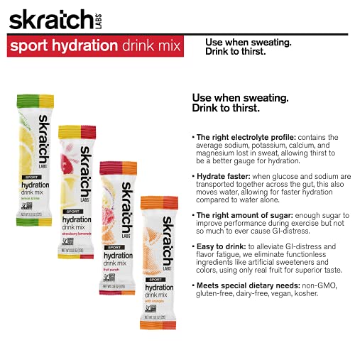 SKRATCH LABS Hydration Packets Hydration Drink Mix, Variety Pack (20