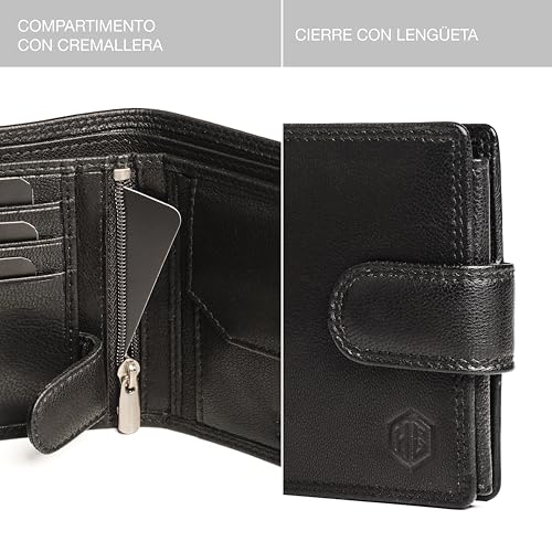 HansGo Wallets for Men Leather - Wallet with Style - Men's Wallet Handmade Genuine Leather - Wallets with RFID - The Comfortable Wallet - Wallets for Men - Original Gifts.