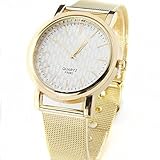BESSKY Golden Classic Quartz Stainless Steel Wrist Watch - Lady Style