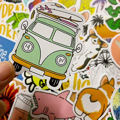 image for Acekar Stickers for Water Bottles, | Big 46-Pack | Cute,Waterproof,Aes