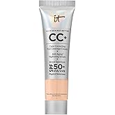 IT Cosmetics CC+ Cream - Natural Full Coverage Foundation With SPF 50+, Color Corrector & Anti-Aging Hydrating Serum, Hyaluronic Acid + Peptides, Lightweight Up To 24H Wear, All Skin Types